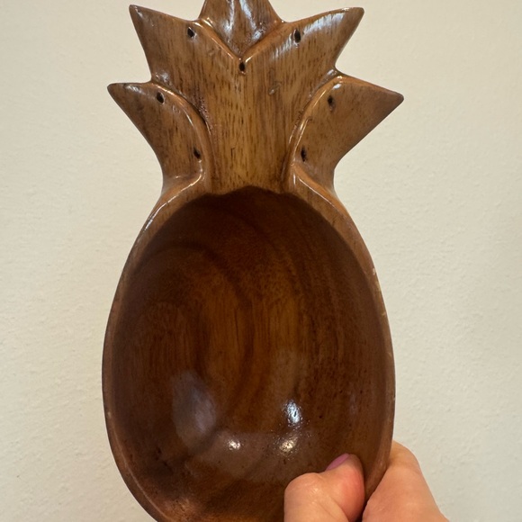 3 MCM Pineapple Shaped Mimosa Wood Serving Bowls - Picture 9 of 15